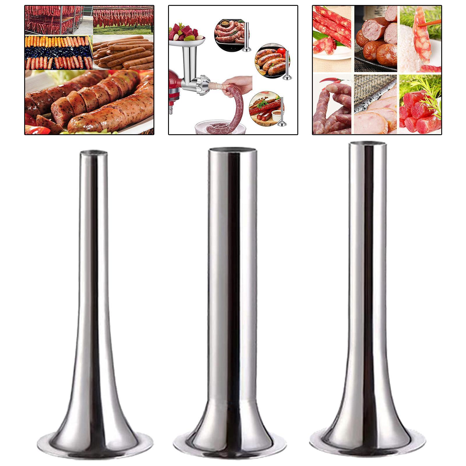 3Pcs Sausage Maker Manual Sausage Stuffer for Meat Grinder Accessories