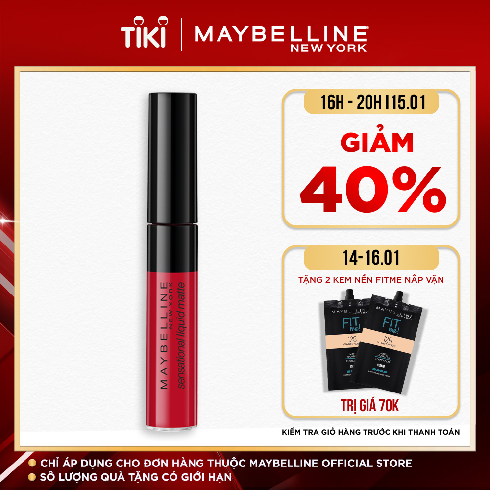 Son Kem Lì Nhẹ Môi Maybelline New York Sensational Liquid Matte Lipstick 7ml