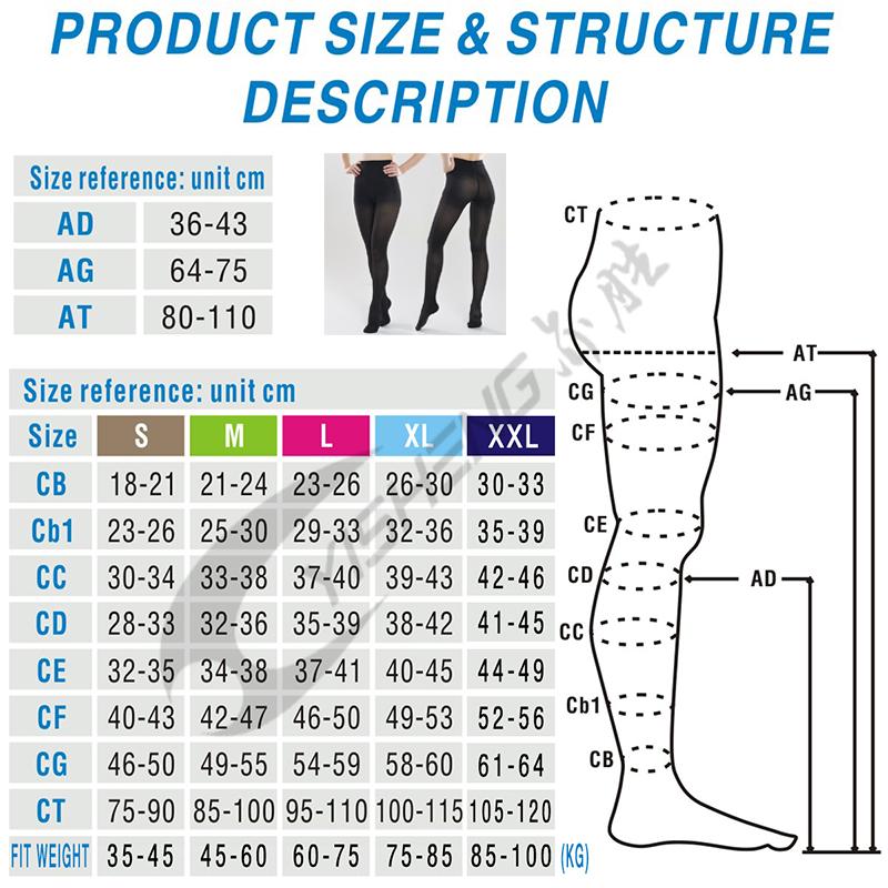 Findcool 20-30mmHg Nén Quần Y Tế Vớ Áp Nylon Quần Nén Cổ Stovepipe Vớ