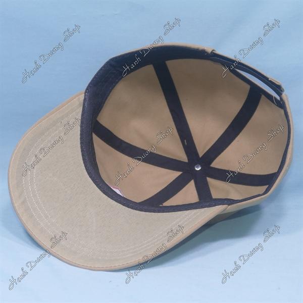 Nón kết thêu lá cờ Việt Nam có khóa dán phía sau vòng đầu 56-60cm - Kaki đậm