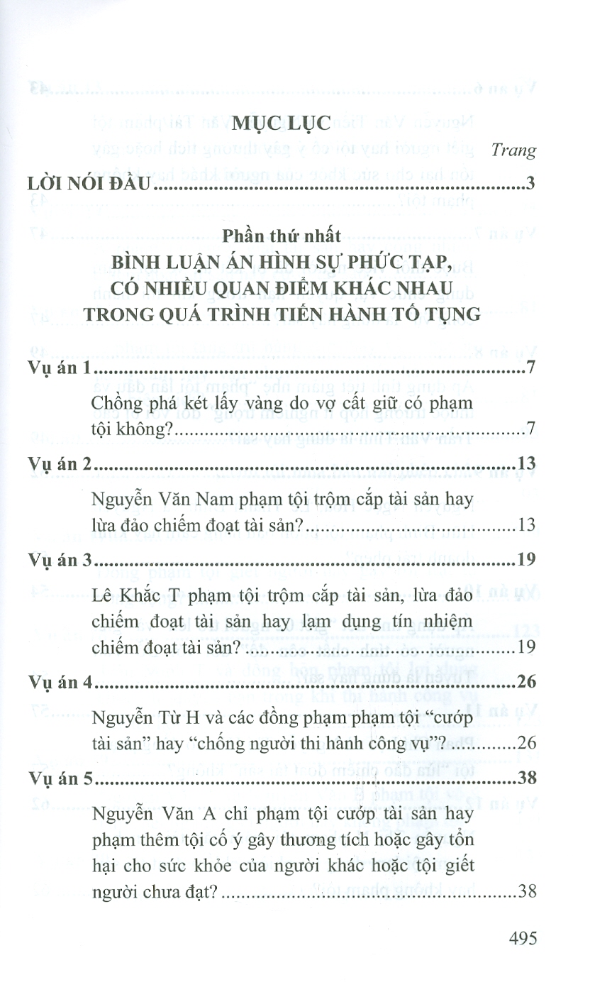 Bình Luận Án Hình Sự Phức Tạp, Có Nhiều Quan Điểm Khác Nhau Trong Quá Trình Tiến Hành Tố Tụng Và Một Số Án Lệ, Quyết Định Giám Đốc Thẩm (Tái bản lần thứ nhất, có sửa đổi, bổ sung) (Sách Chuyên Khảo)