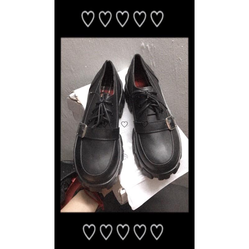 Giày bốt bôt boots thấp cổ ulzzang đế cao quai ngang cá tính