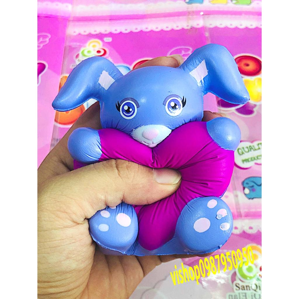 Squishy Lớn JUMBO Hình thỏ ôm trái tim to bự Đồ Chơi Xốp Giảm Stress Hình mềm mịn dễ Thương đàn hồi Cho Bé