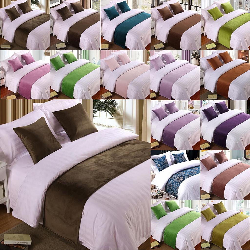 Bed Runner Bedding Scarf Protection for Bedroom Hotel Wedding