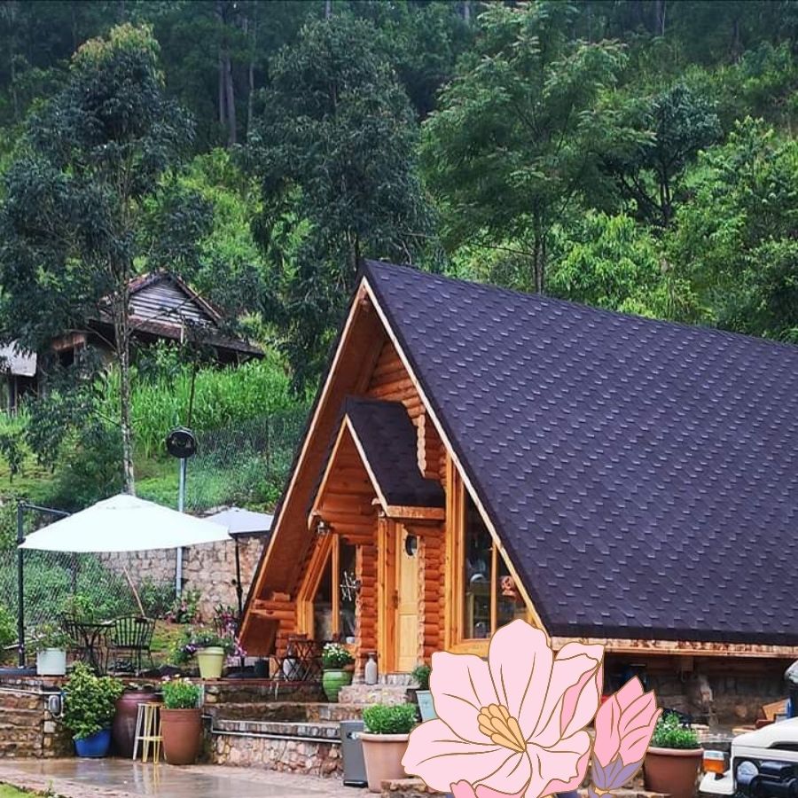 Hình ảnh Ngói bitum CANA tổ ong  - ngói dán phủ đá Hàn Quốc - ngói nhẹ cho mái bê tông, mái gỗ nhà phố, biệt thự, nhà gỗ, nhà tiền chế - màu Nâu
