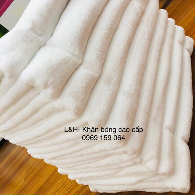 Khăn tắm trắng khách sạn, resort kt 70x140cm, nặng 380g
