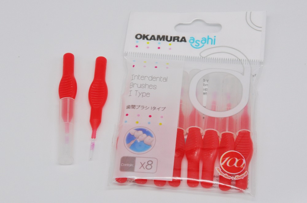 Combo 10 gói bàn chải kẽ răng cao cấp Nhật bản dạng chữ I - Okamura (Japan)