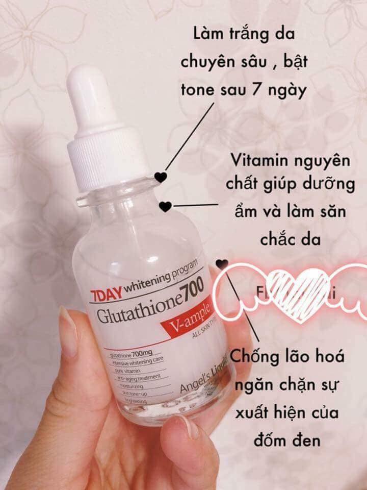 Bộ Sản Phẩm Dưỡng Da Trắng Sáng 7DAY Whitening Program Glutathione 700V