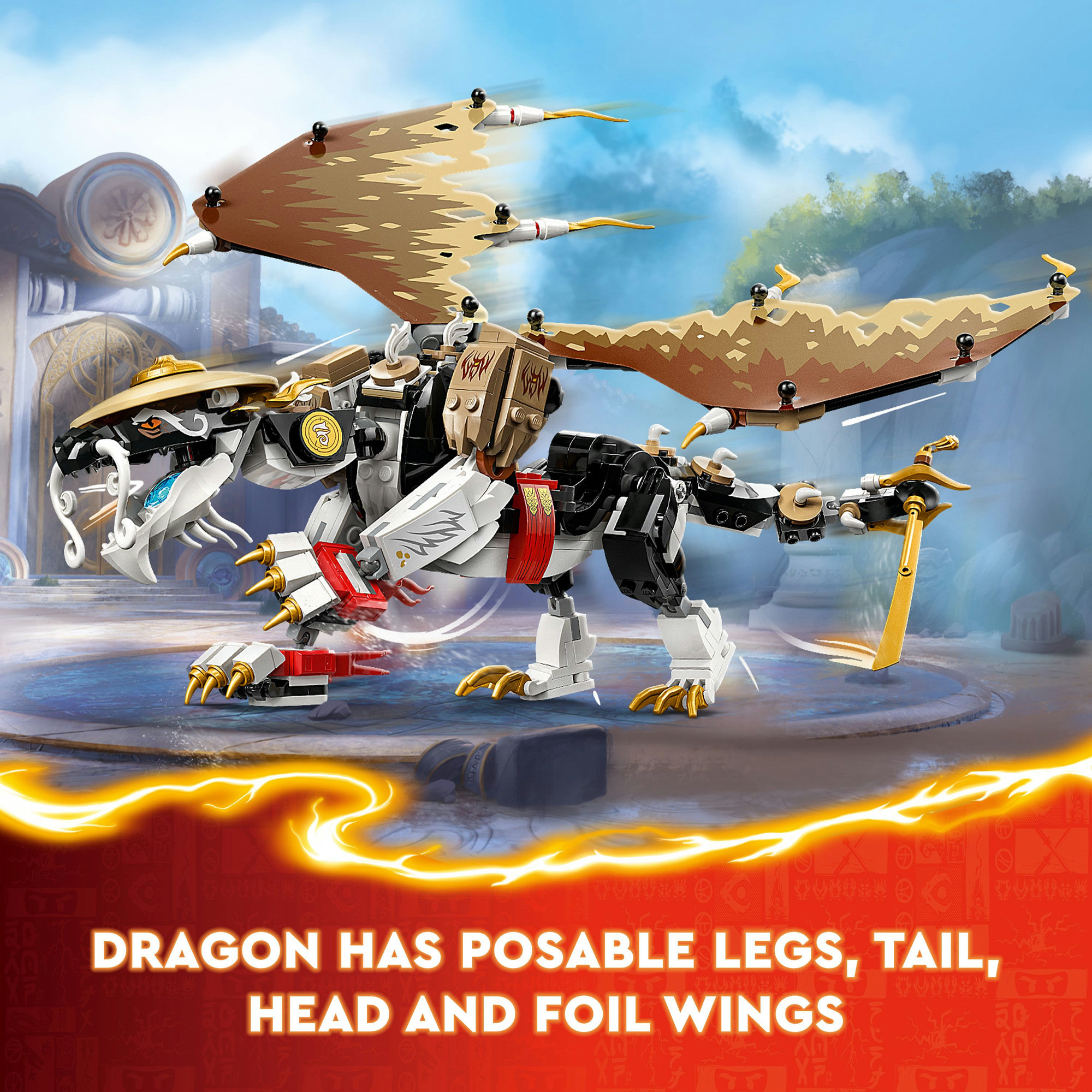 LEGO NINJAGO 71809 Đồ chơi lắp ráp Rồng thần sư phụ Wu (532 chi tiết)