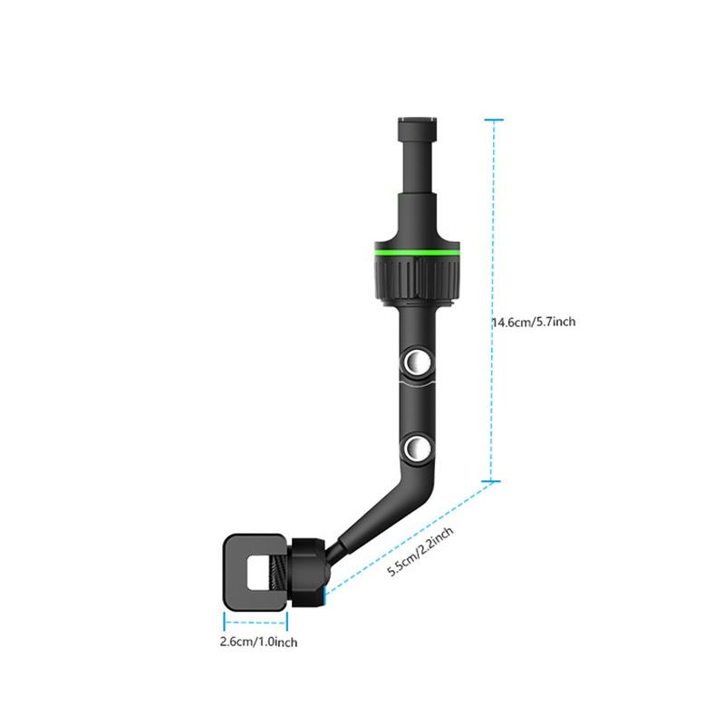 Kẹp điện thoại xoay 360 độ gắn gương chiếu hậu trên xe ô tô chỉnh được gập lên xuống