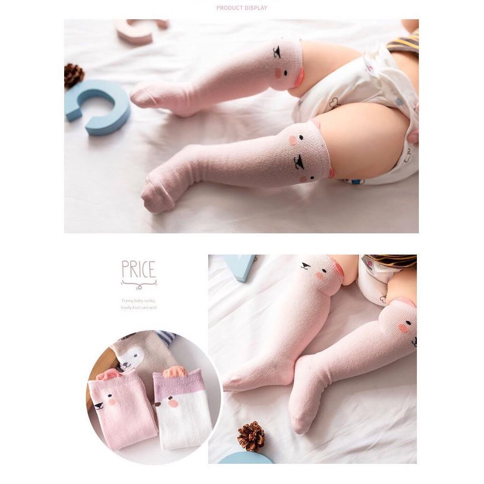 Set 3 đôi tất đùi gối hình thú cute cho bé từ 0 - 6 tuổi