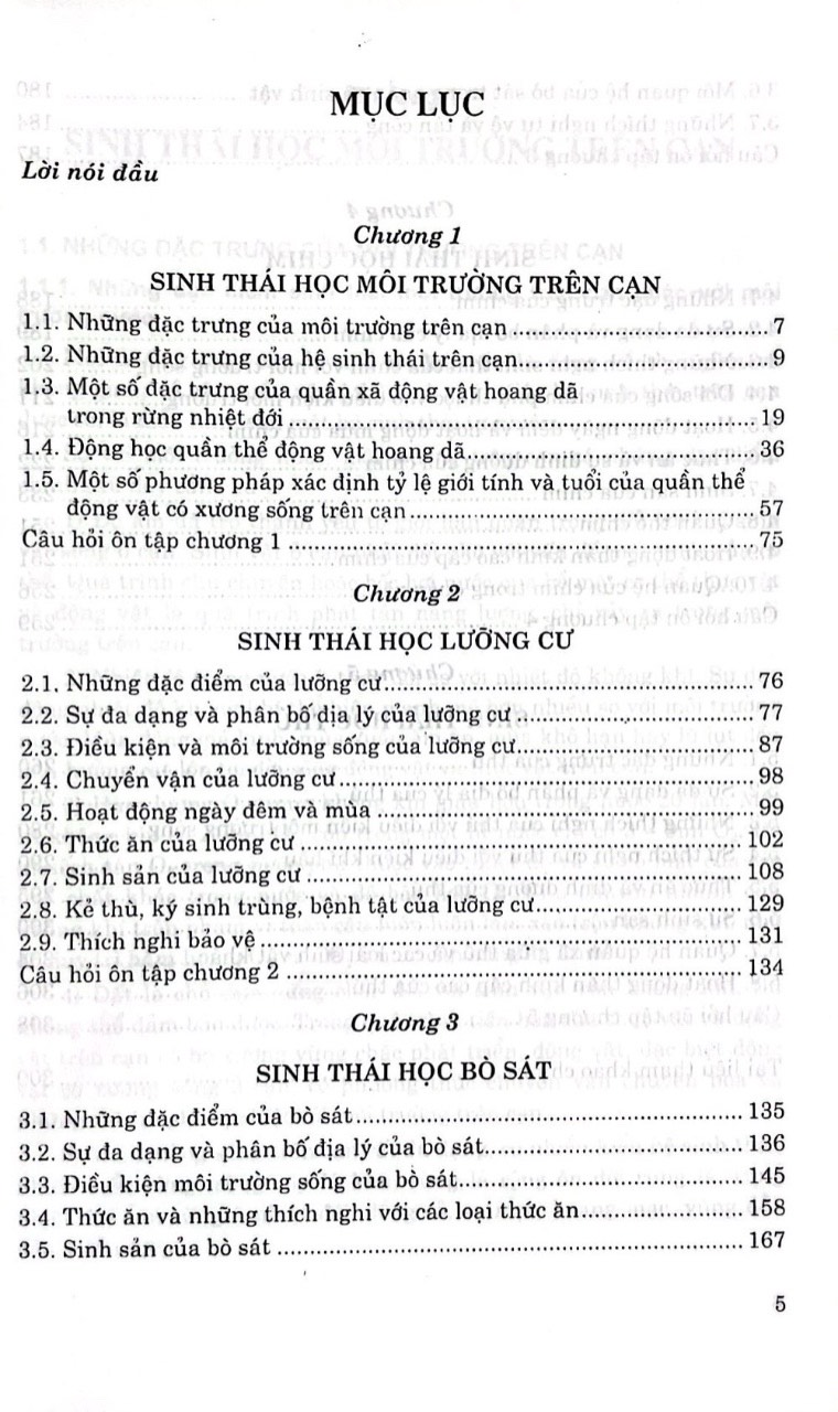 Giáo Trình Sinh Thái Học Động Vật Có Xương Sống Ở Can