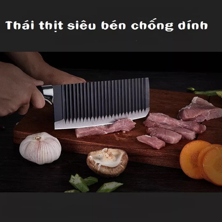 Dao đại làm bếp Nhật Bản loại 1 lưỡi thép siêu bén và cán cao su cao cấp
