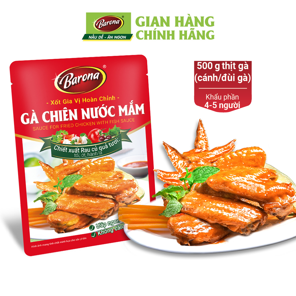 Xốt Gia Vị Hoàn Chỉnh BARONA Gà Chiên Nước Mắm 80g