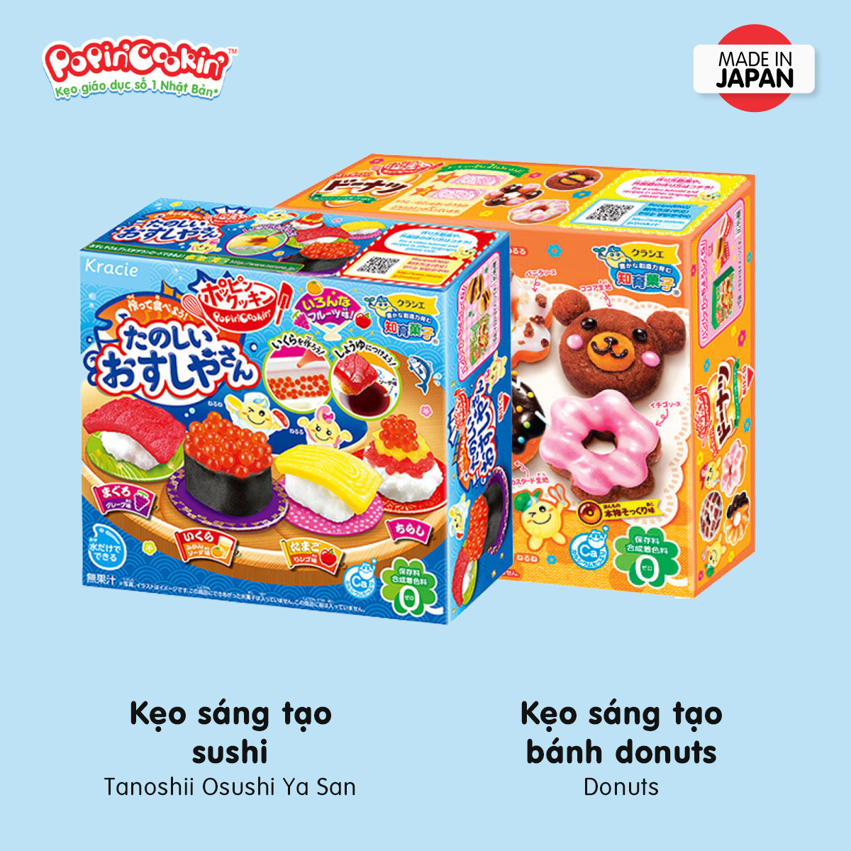 Combo 2 Hộp Kẹo Popin Cookin Bất Kỳ ( Làm Kem / Mì Ramen /  Sushi / Cơm Bento  )