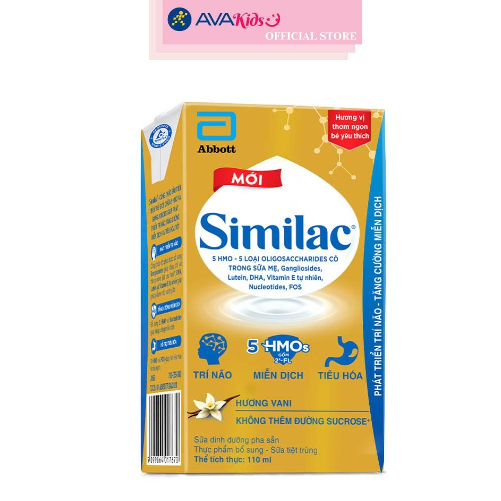 Lốc 4 hộp sữa pha sẵn Similac hương vani 110 ml (từ 1 tuổi)