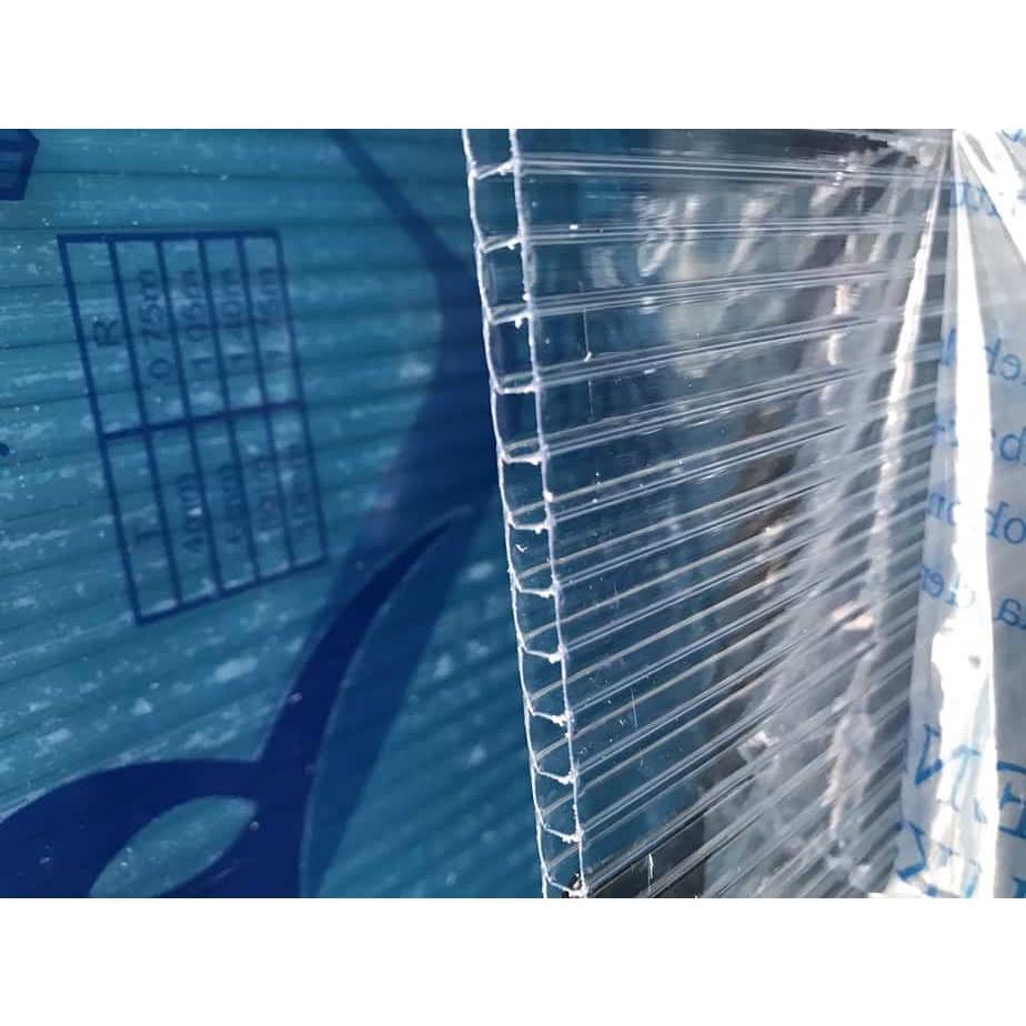Tấm POLY rỗng ruột màu TRẮNG/màu XANH dày 4mm nhiều kích thước