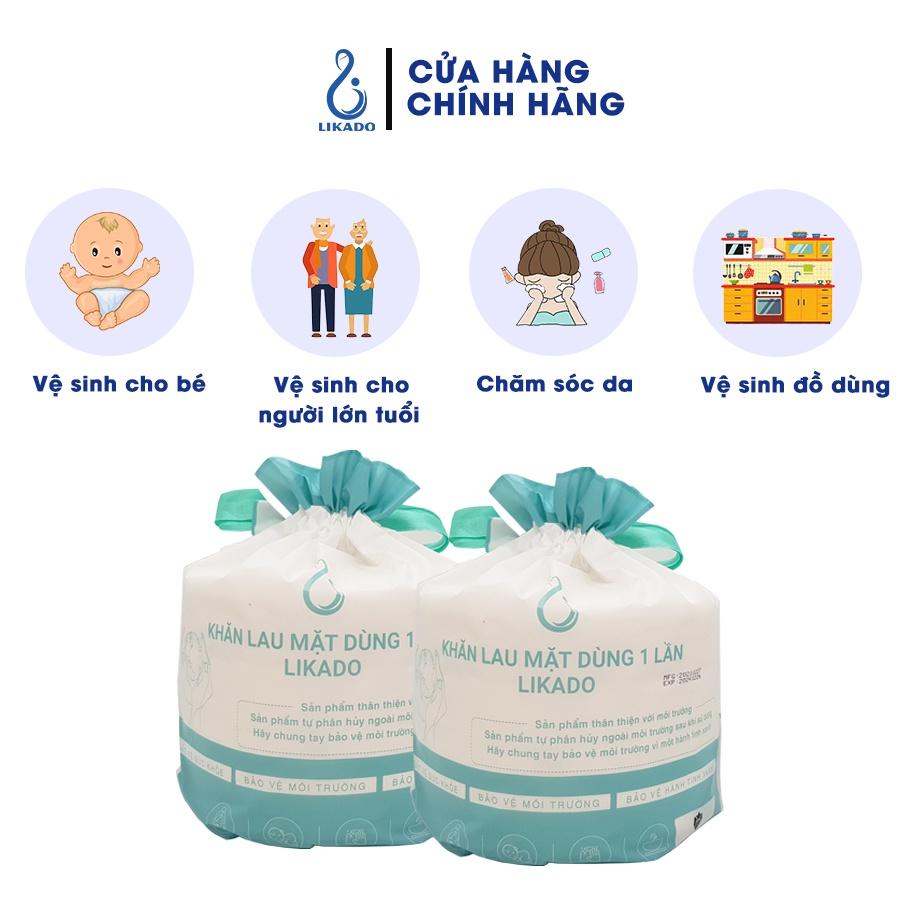 Khăn lau mặt dùng 1 lần spa (50 khăn) LIKADO kích thước (20x20cm)(1 cuộn)