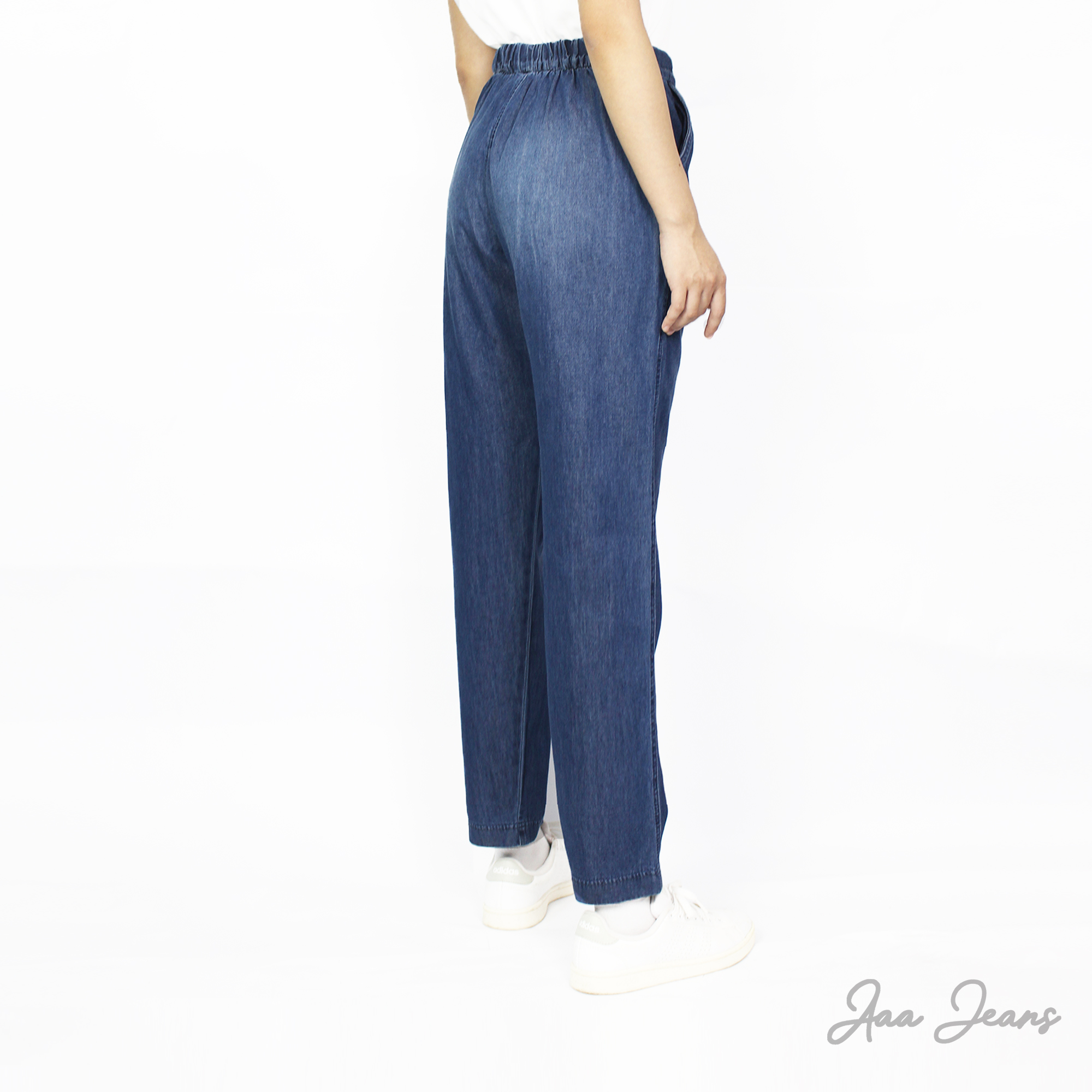 Quần Jeans Nữ Lưng Thun Ống Suông Relax Fit Aaa Jeans