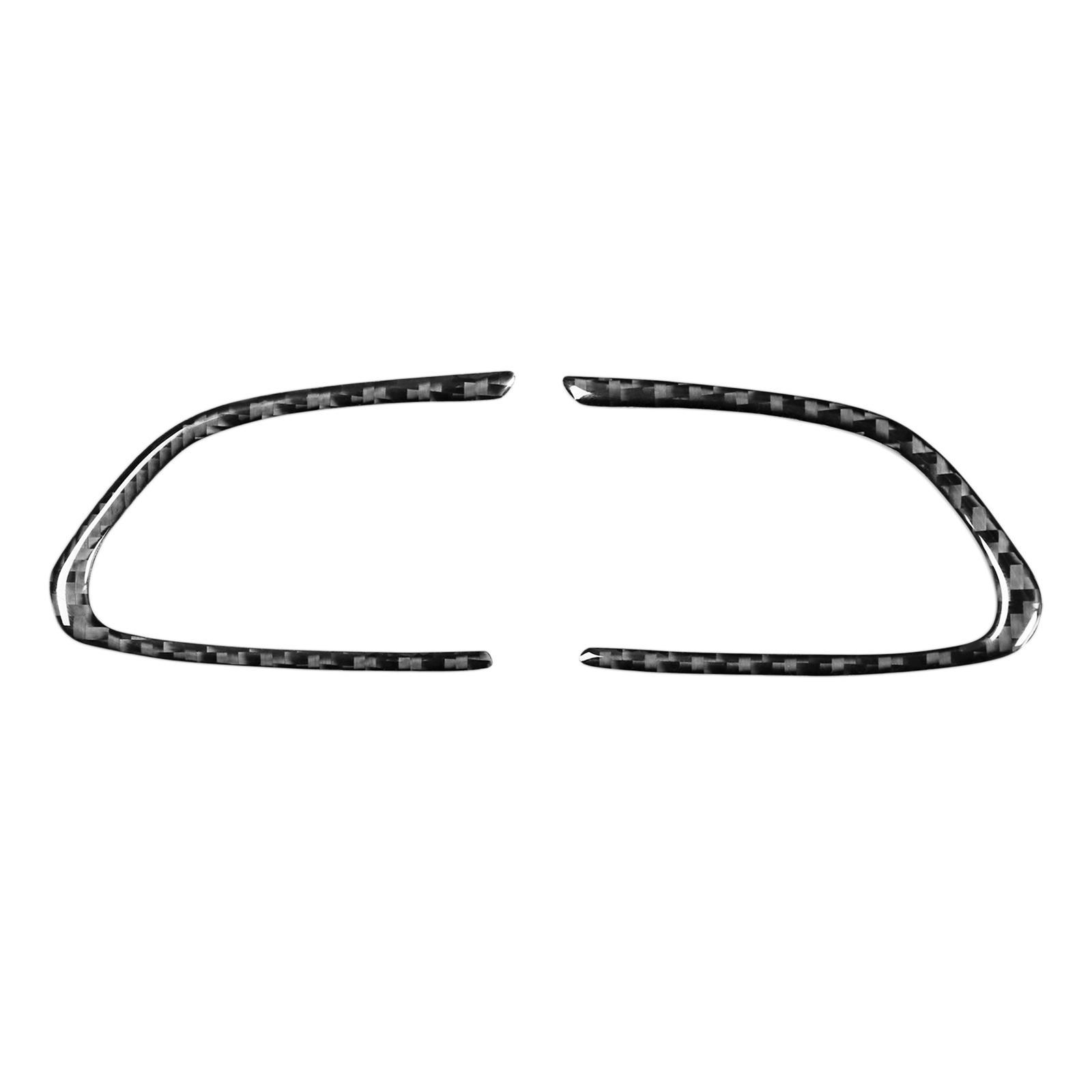 2x Carbon Fiber Steering Wheel Button Cover Trim Sticker for Q50 Black