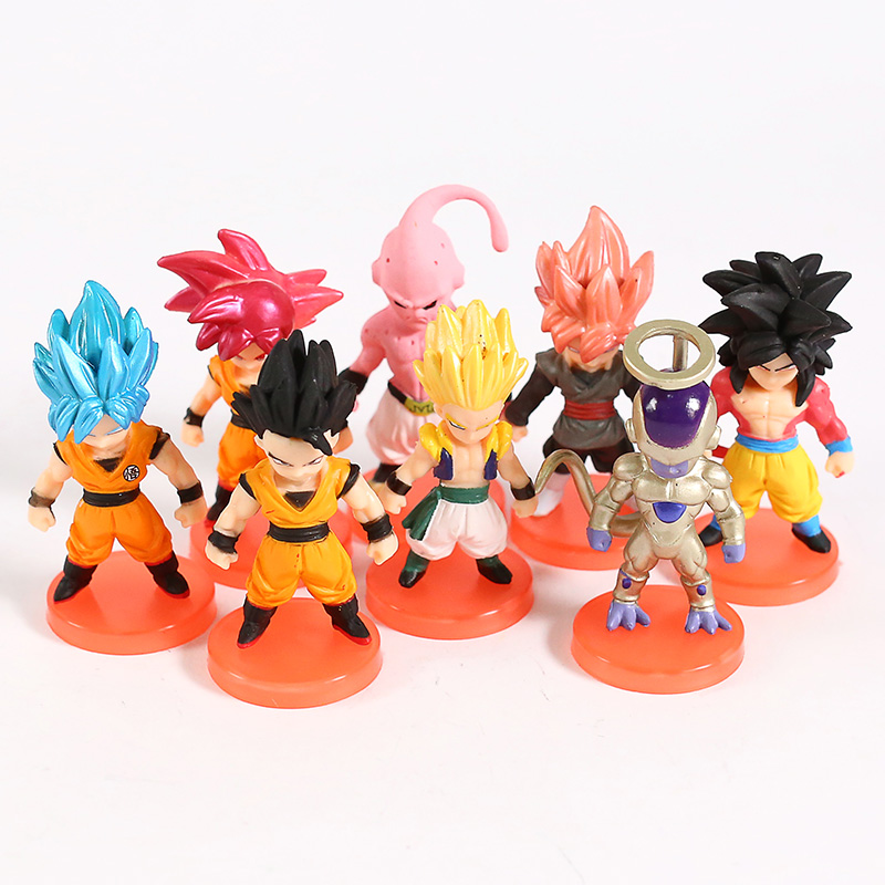 Bộ 08 Mô Hình Nhân Vật  Dragon Ball Chibi Dễ Thương - Có Giá Đỡ