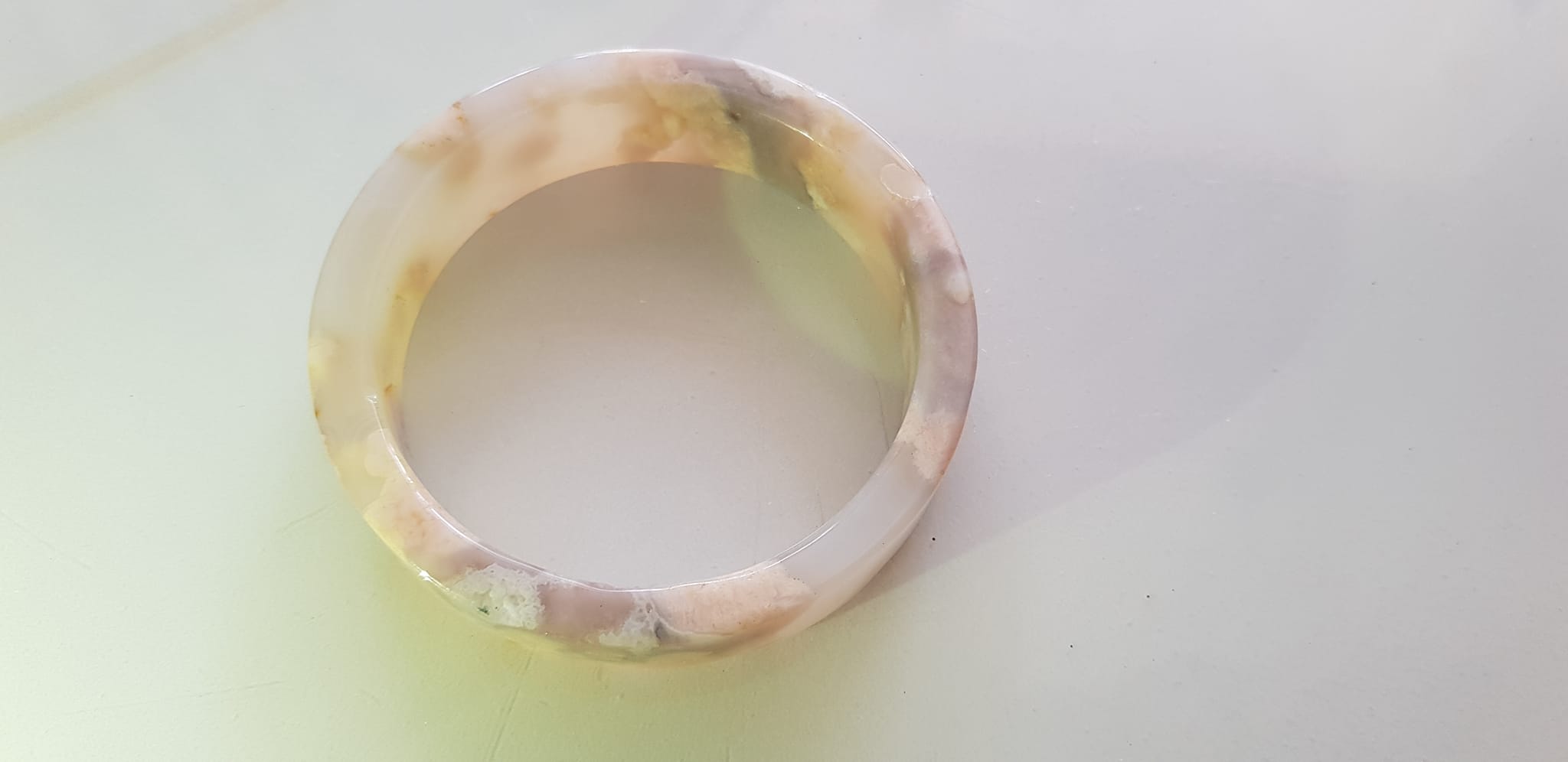 Vòng tay Nữ Mã Não Bản Vuông bông rau câu Ni 50mm x cao 13mm x dầy 5mm Nữ 45kg - 50kg đeo đẹp xinh tay lắm ạ