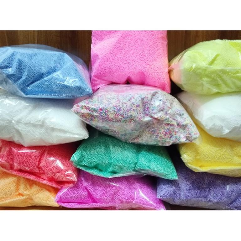 HẠT XỐP MÀU cỡ 1-2 ly siêu đẹp , dùng làm slime, trang trí hộp quà
