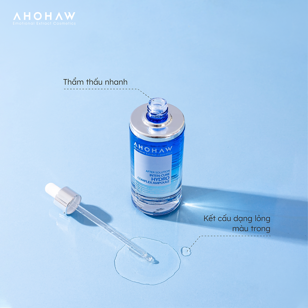 Tinh Chất Cấp Ẩm, Căng Bóng Cao Cấp Ahohaw After Solution - Hàng Chính Hãng
