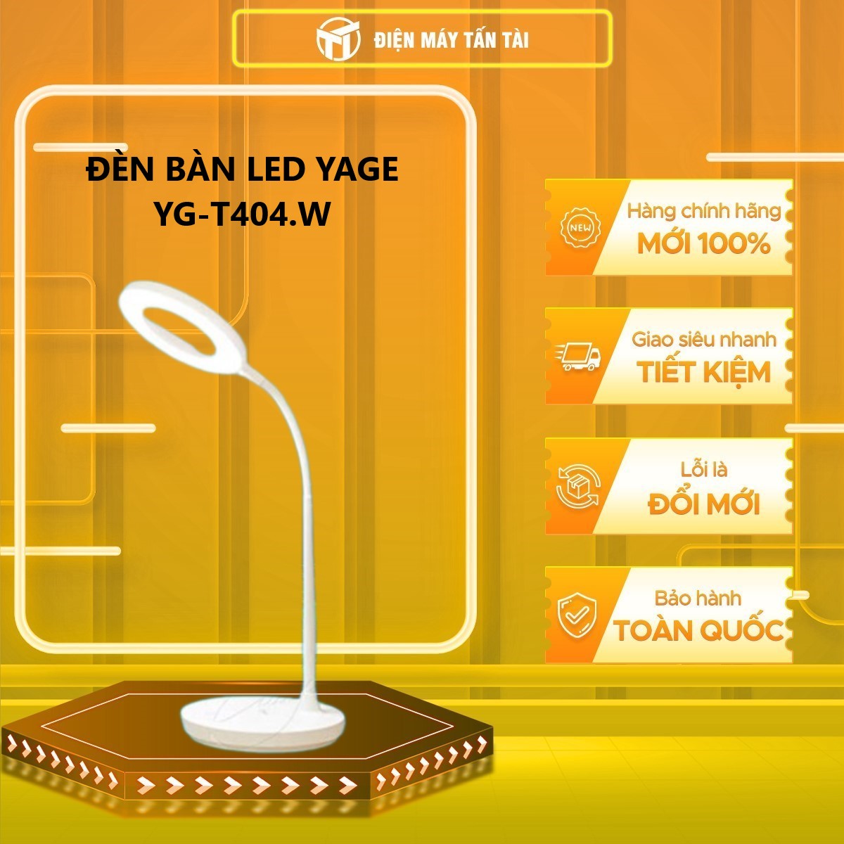 YG-T404.W - ĐÈN BÀN LED YAGE YG-T404.W - Hàng chính hãng