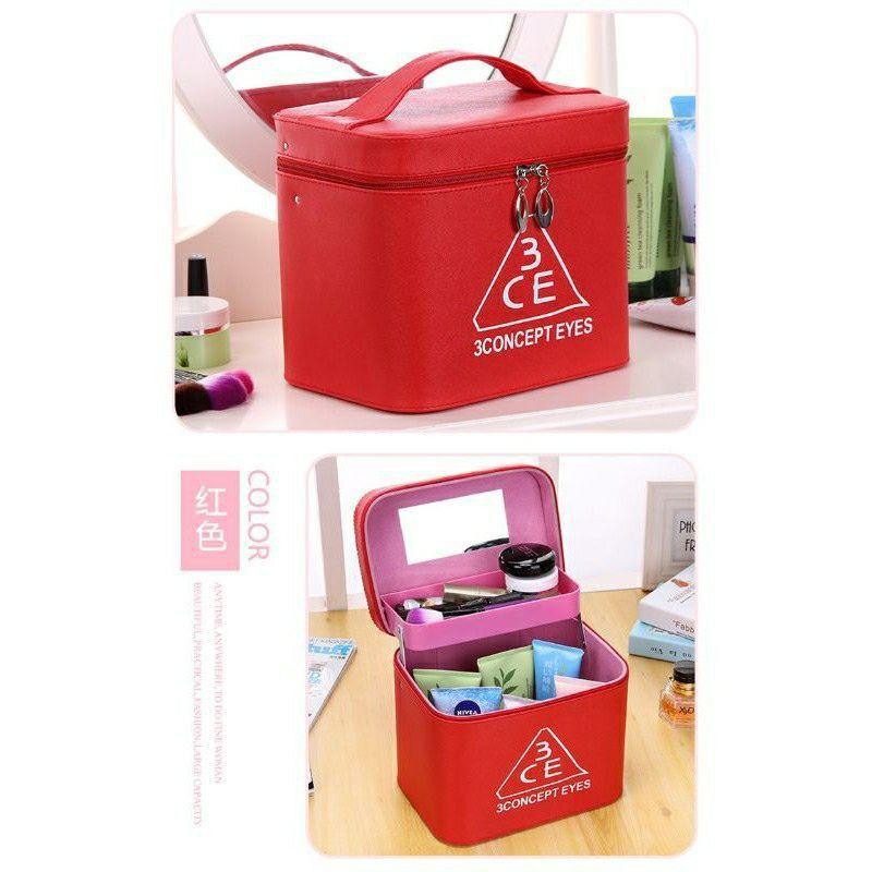 Cốp đựng đồ nối mi ,đồ trang điểm 2 tầng 3CE siêu xinh