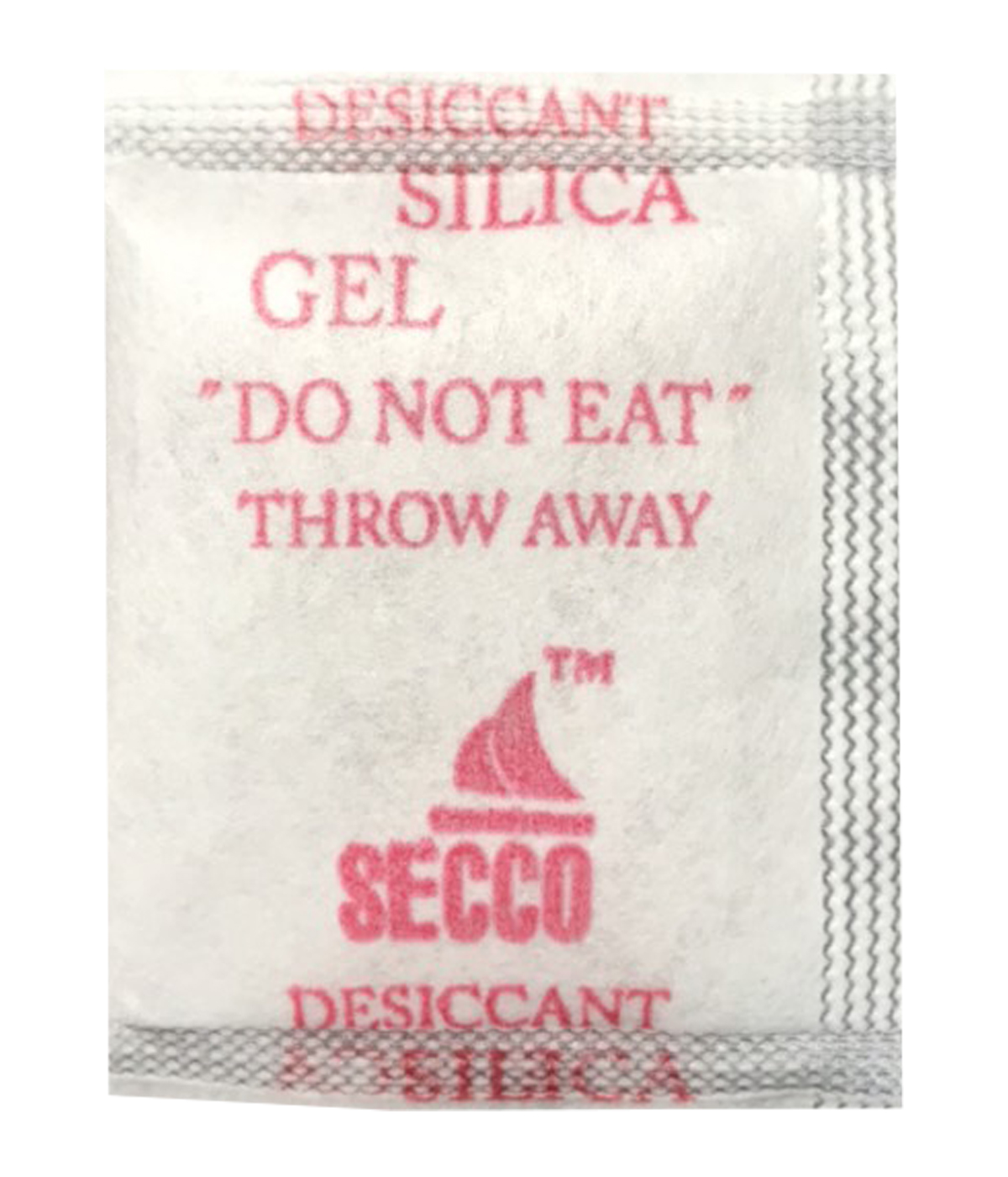 Túi hút ẩm Secco silica gel 2gr (bảo quản máy ảnh/máy quay) - 1kg (500 túi) - Chính hãng - Vải trắng - Chữ to đỏ logo 2 mặt