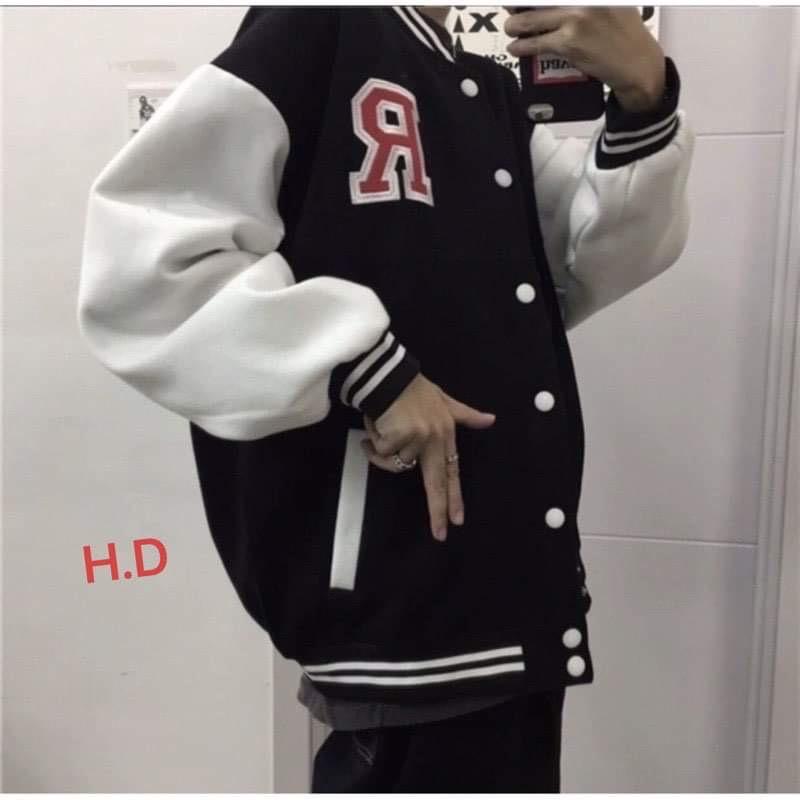 Áo bomber logo R phối tay TH6