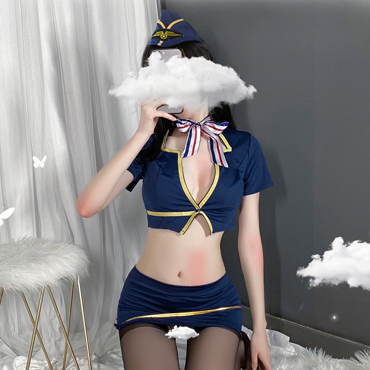 Váy ngủ Cosplay tiếp viên Police đồ ngủ sexy hâm nóng tình yêu