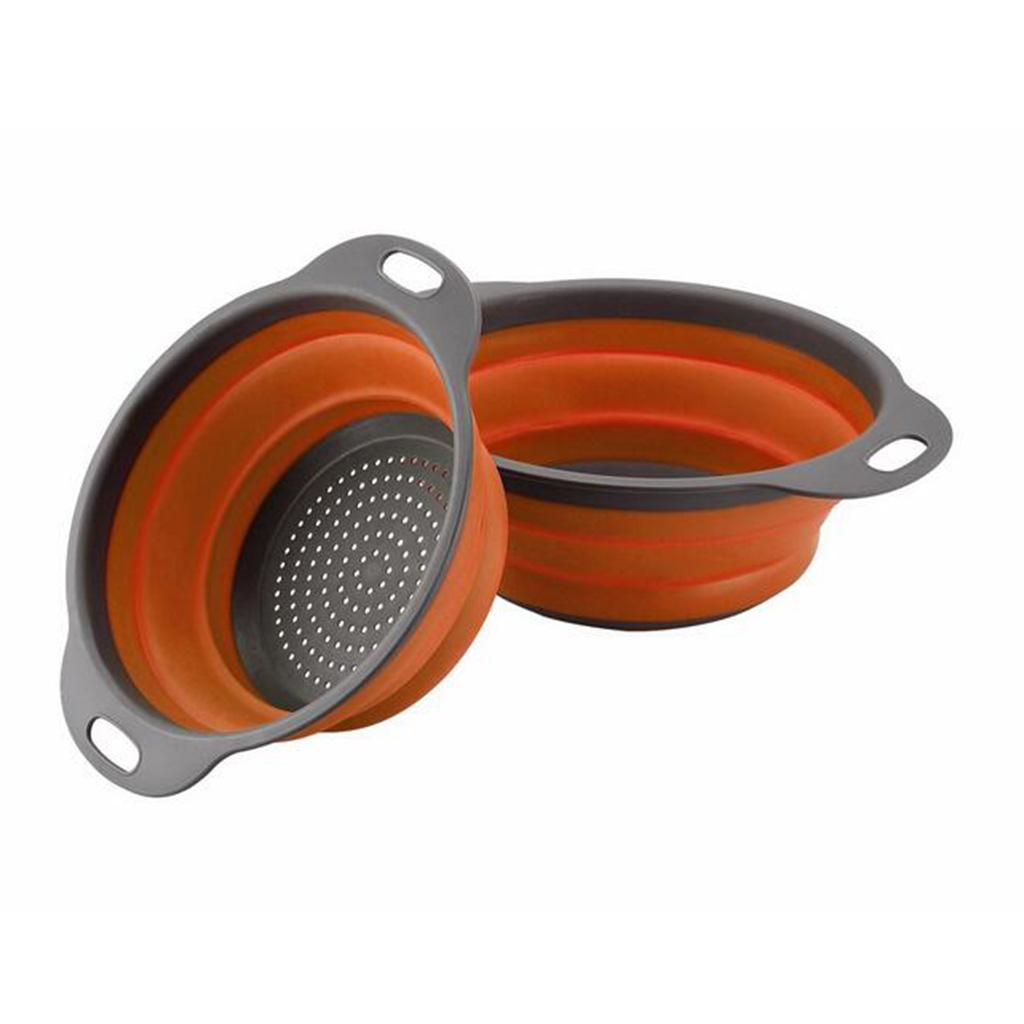 Folding Collapsible Plastic Colander Strainer Kitchen Fruit Filter Basket
