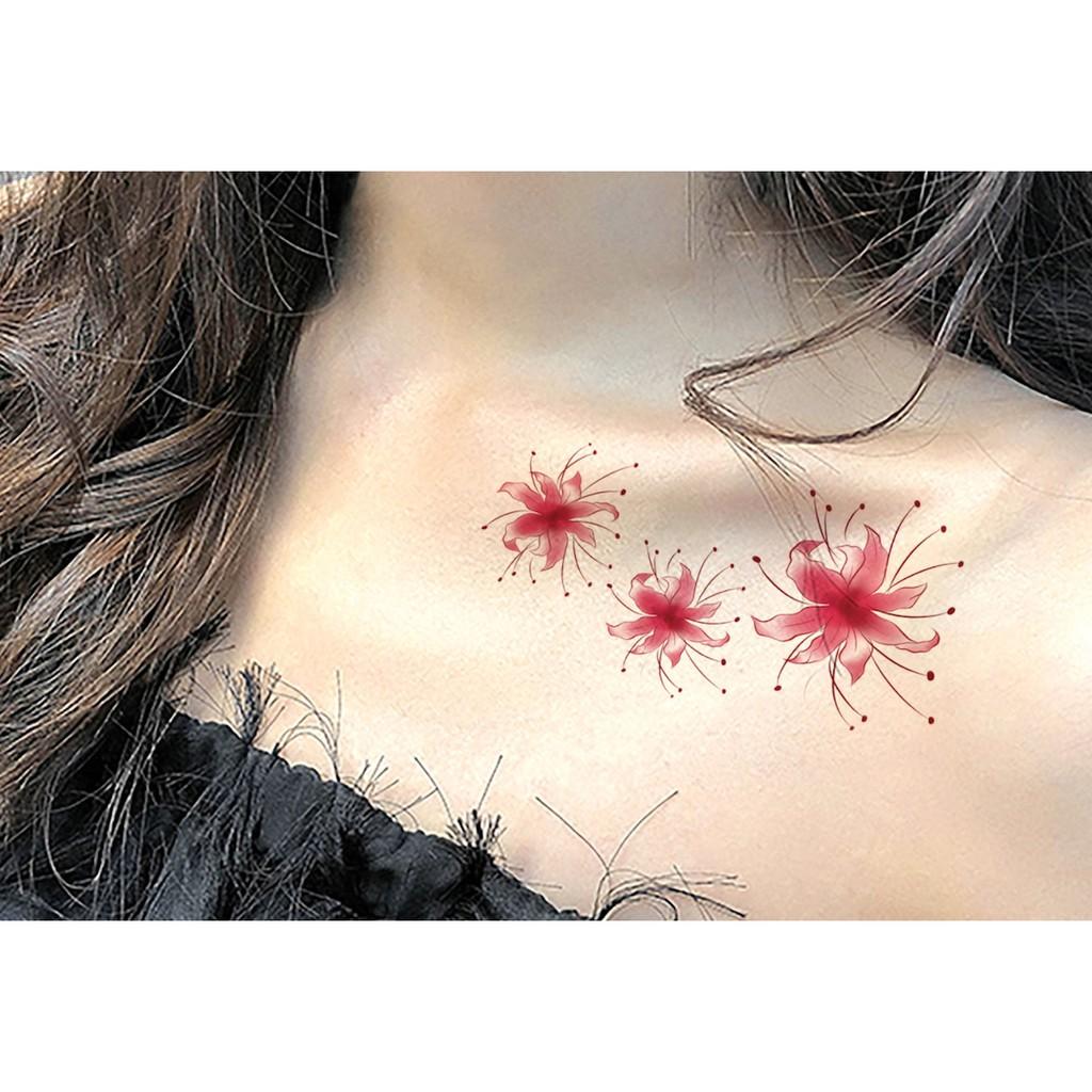 Hình xăm dán vườn hoa bỉ ngạn BM-20 _ mua 5 tặng mini tattoo