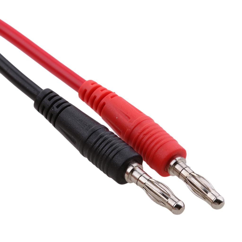 8 Pieces 1m 4mm Silicone Banana Plug to Stackable Banana Plug Test Cable Lead for Multimeter