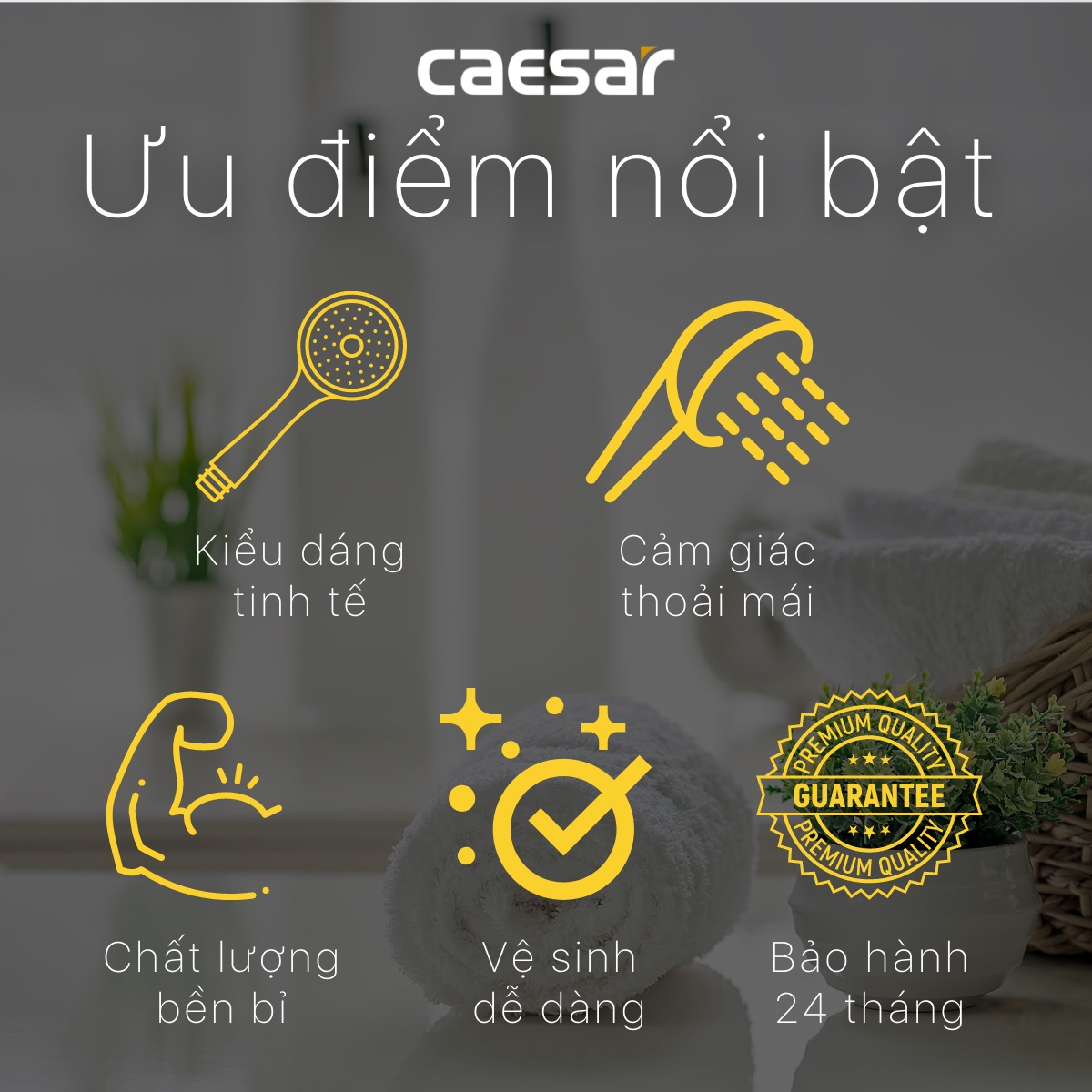 Tay sen nhựa Caesar SH133 (3 chế độ)