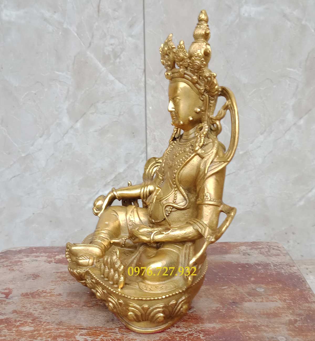 Tượng hoàng thần tài cao 22cm, tượng hoàng thần tài bằng đồng