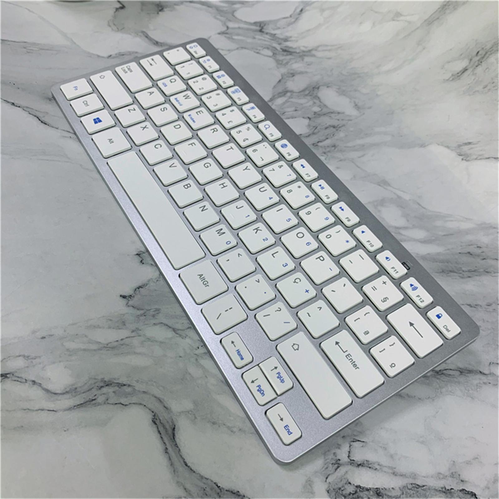 Slim Portuguese 78 Keys Wireless Bluetooth Keyboard for iOS Android Compact