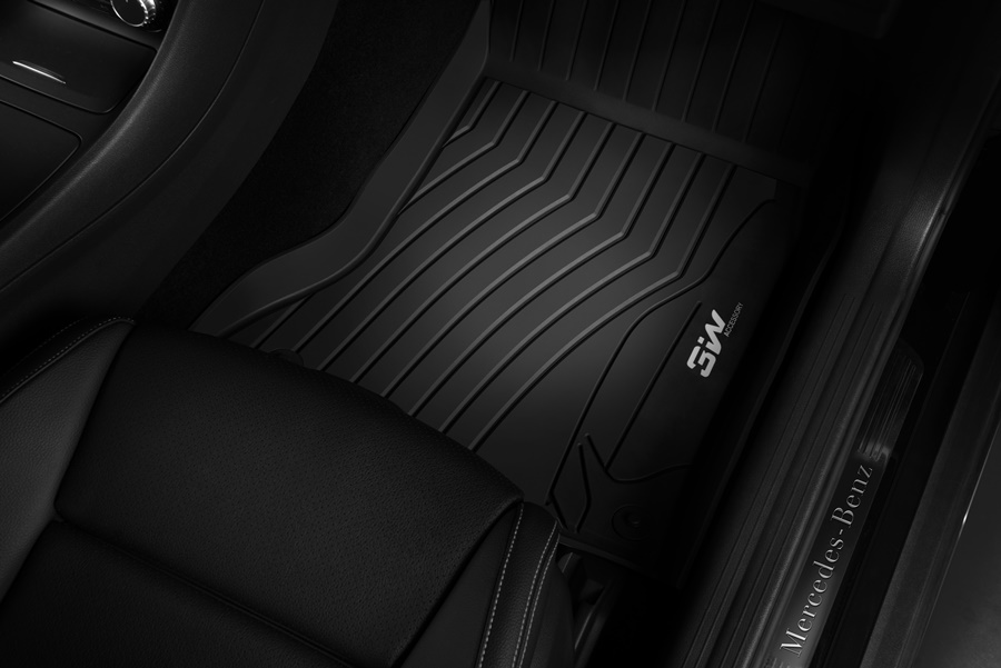 Thảm lót sàn xe ô tô dành cho Mercedes CLA 2019- Nhãn hiệu Macsim 3W chất liệu nhựa TPE đúc khuôn cao cấp - màu đen