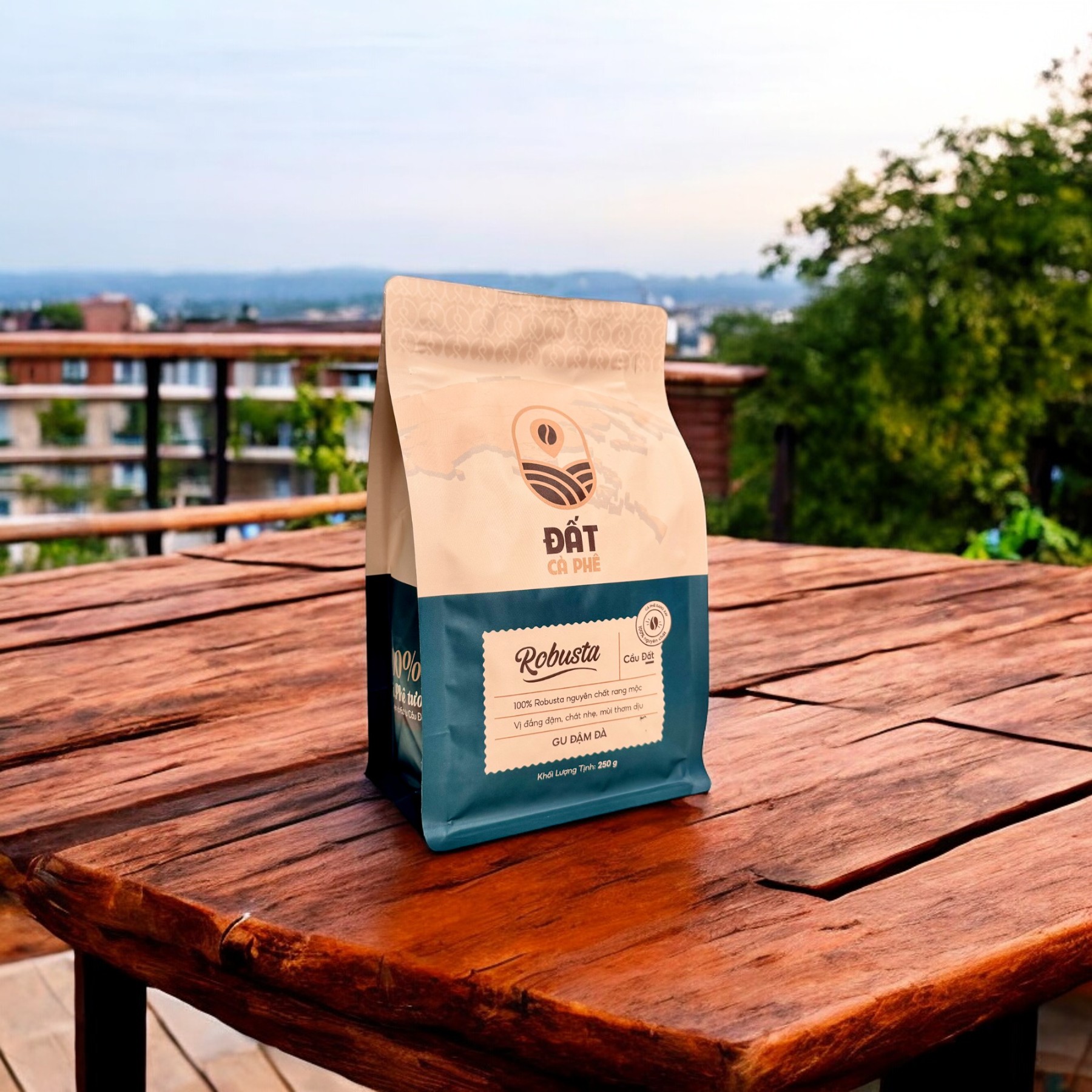 Cà Phê Robusta Nguyên Chất Đất Cà Phê 250g | Pure Robusta Coffee 250g - Gu Đậm Đà