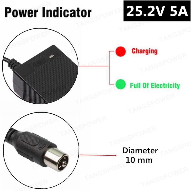 Bộ sạc pin lithium 25.2V 5A cho 6series 21,6V LI-ION GAO ĐỘ