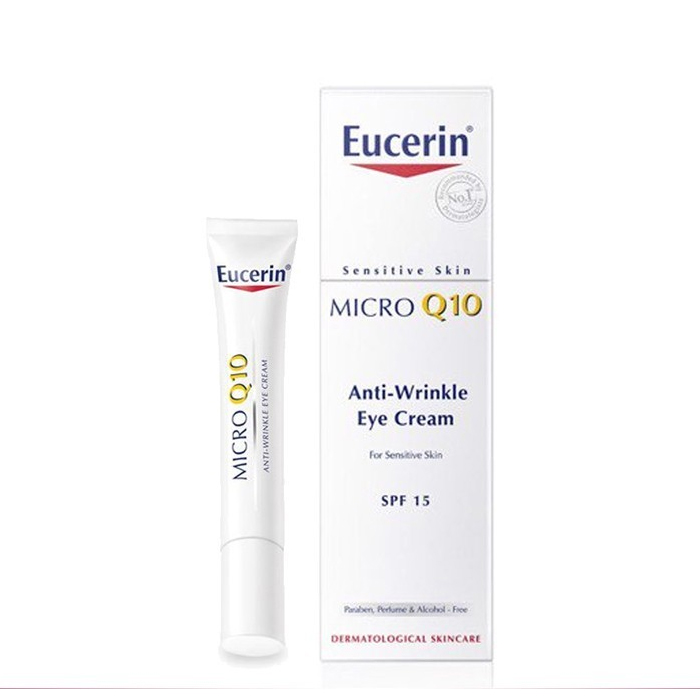 Kem Giảm Nếp Nhăn Vùng Mắt Eucerin Micro Q10 Anti-Wrinkle Eye Cream (15ml) KBM01