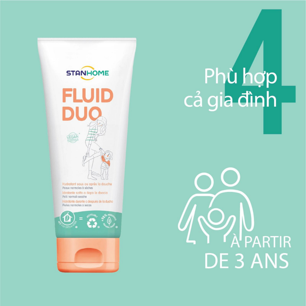 Kem dưỡng ẩm cho da khô, da nhạy cảm Stanhome FLuid Duo 250ml