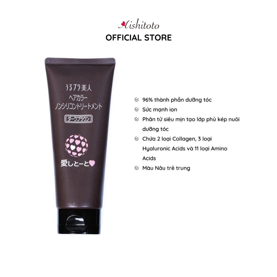 Kem Nhuộm Dưỡng Tóc AISHITOTO Hair Colour Treatment Màu Nâu Đậm