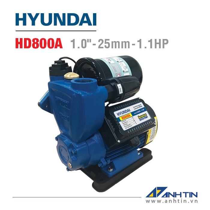 Máy bơm nước đa năng HYUNDAI HD800A | Công suất 800W - 1.1HP | 25 mm/ 1 inch | Cột áp 45m - Cột hút 9m