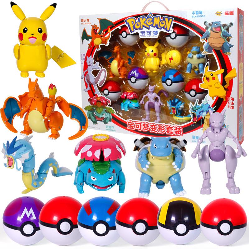 Mô Hình Quả Cầu Pokemon Lắp Ghép Biến Hình, Đồ Chơi Sáng Tạo Cho Bé, Full Box