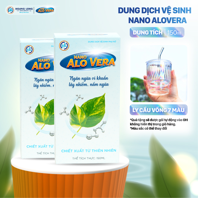 (Mua 2 Tặng 1 - Chọn Quà Trong Giỏ hàng) Dung Dịch Vệ Sinh Nano AloVera Chai Lớn (150ml) - Hỗ Trợ Điều Trị Viêm Nhiễm Phụ Khoa Nam Nữ Women