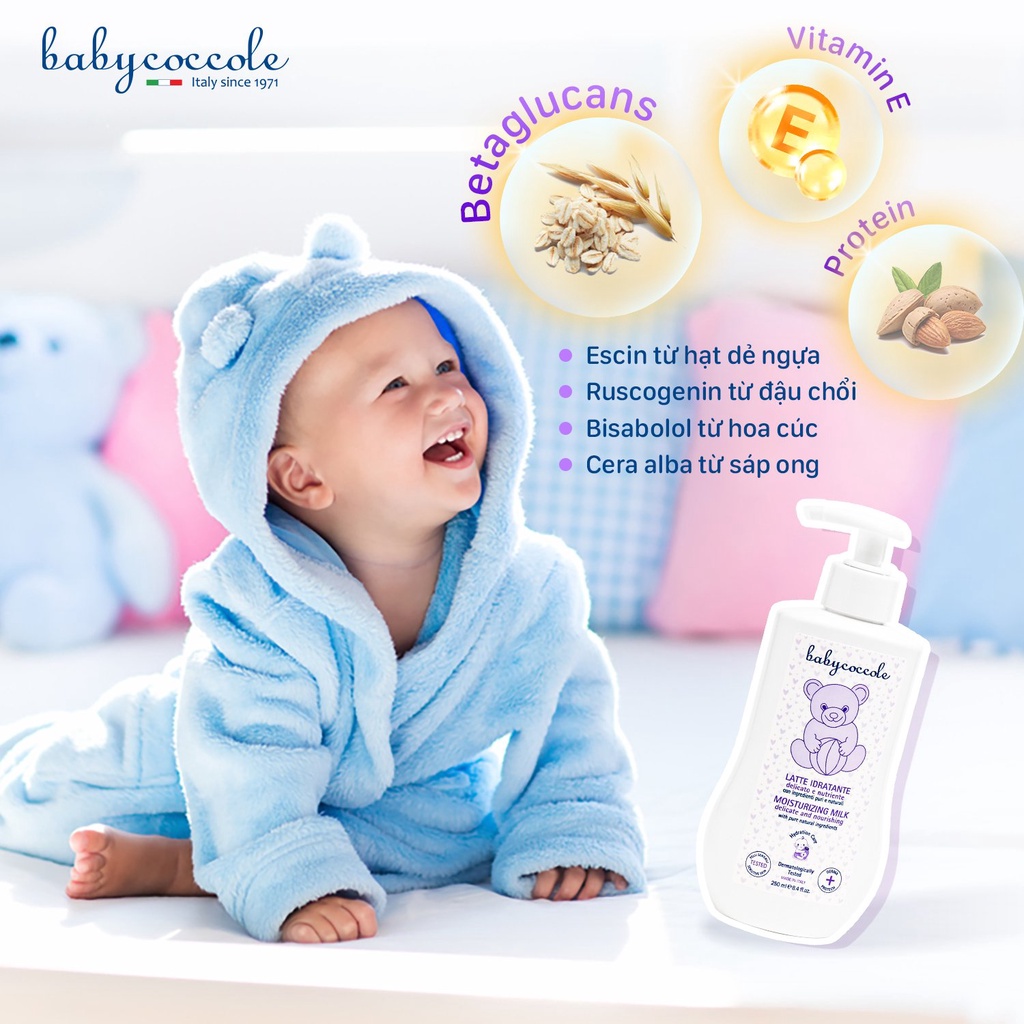 BABYCOCCOLE - Sữa dưỡng ẩm chiết xuất hạnh nhân Babycoccole 250ml