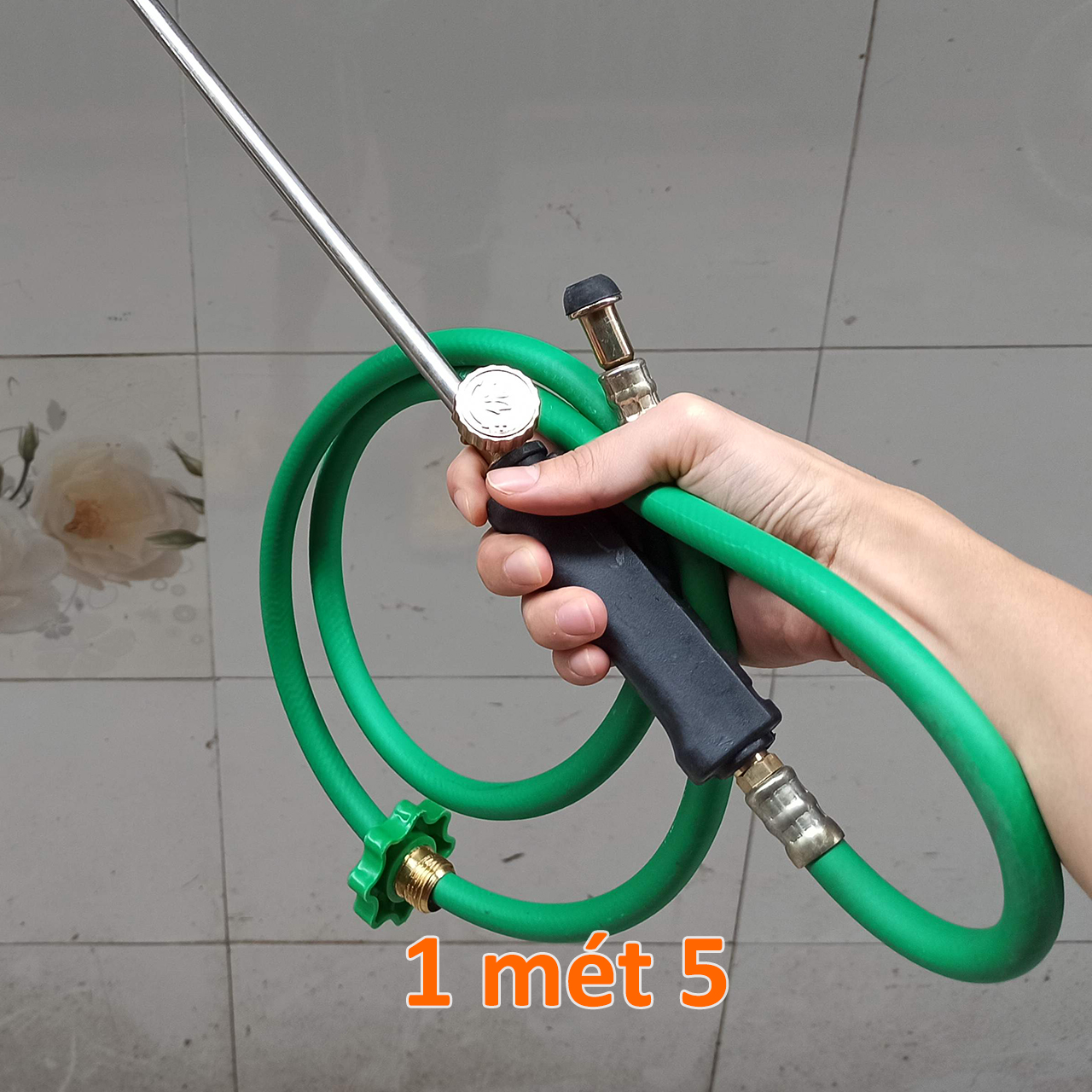 Khò ga công nghiệp cán dài 60cm ống lửa Φ65mm dây gas 1m50